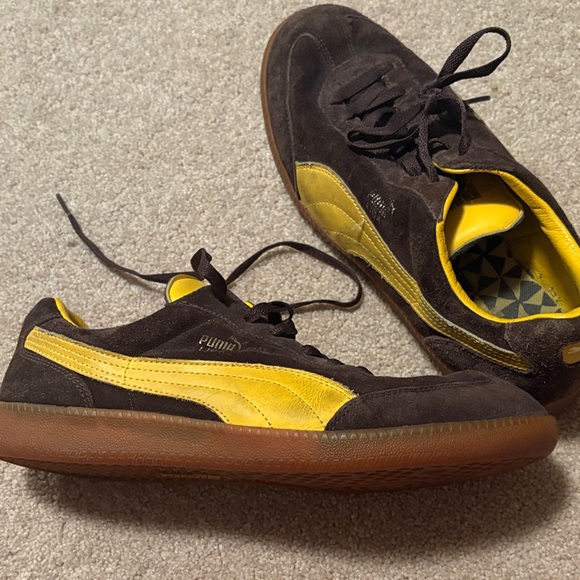 Puma super liga OG retro sneakers size 10 brown and yellow - Picture 6 of 8